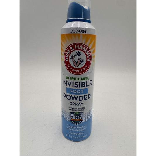Arm & Hammer Invisible Foot Powder Spray Unisex Mess-Free for Odor Control - 7Oz