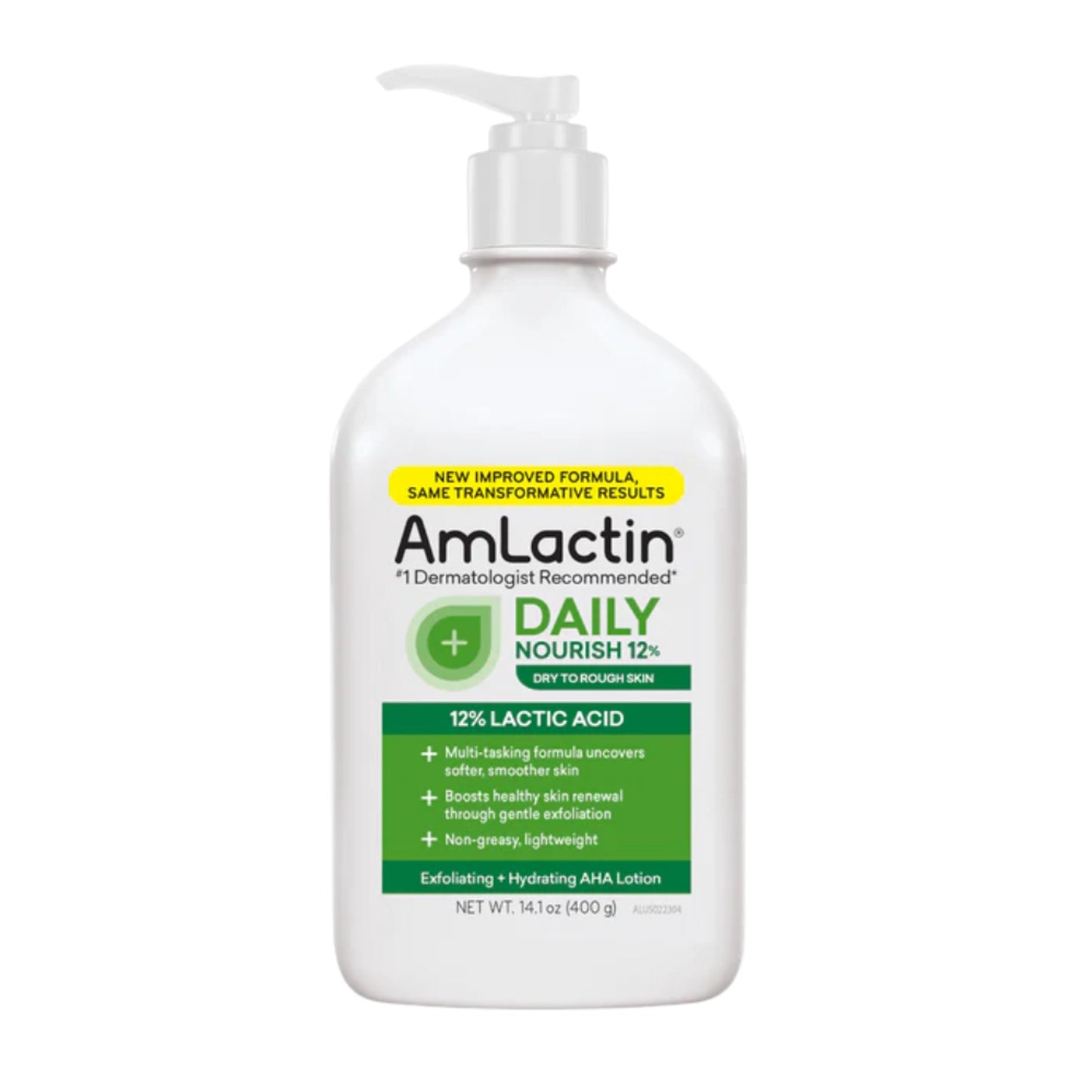 AmLactin Daily Nourish 12% Lactic Acid Exfoliating+Hydrating AHA Lotion 14 fl oz