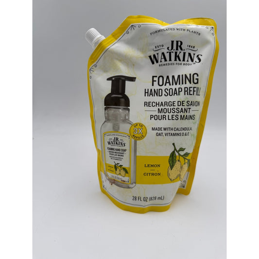 J.R. Watkins Foaming Hand Wash Soap Refill Plant Based Lemon and Citron 28 Fl Oz