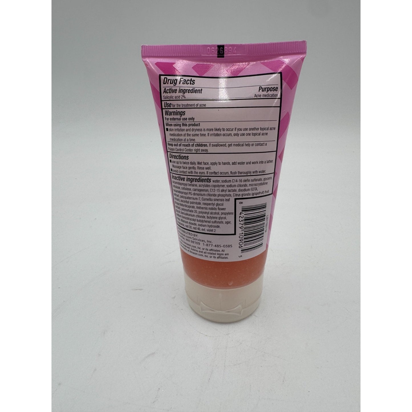 Solimo Oil-Free Acne Facial Scrub Pink Grapefruit with Salicylic Acid 4.2 Fl Oz