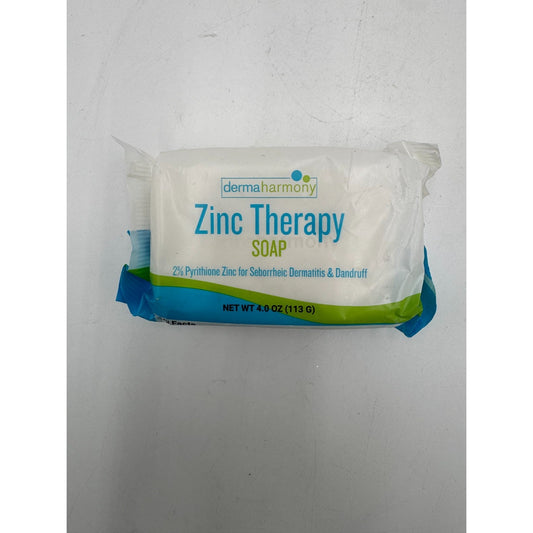DermaHarmony Zinc Therapy Soap Bar for Seborrheic Dermatitis & Dandruff (4 Oz)