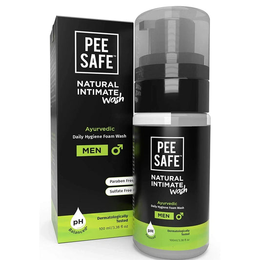 Pee Safe Natural Intimate Wash with Ayurvedic for Men pH Balance - 3.38 Fl Oz
