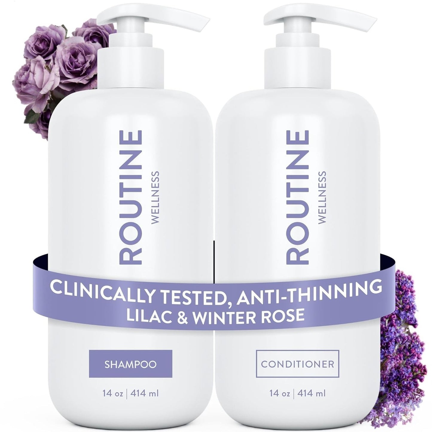 Routine Wellness Shampoo & Conditioner Set Lilac & Winter Rose Anti-Thinning