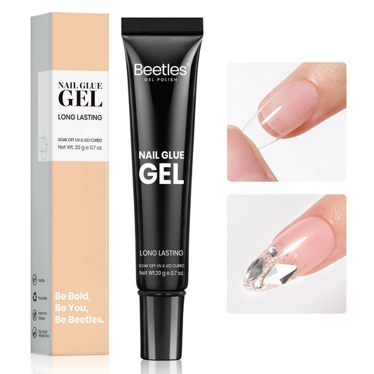 Beetles Gel Polish Nail Glue Gel Long-Lasting Soak-Off UV & LED Cured (0.71 Oz)