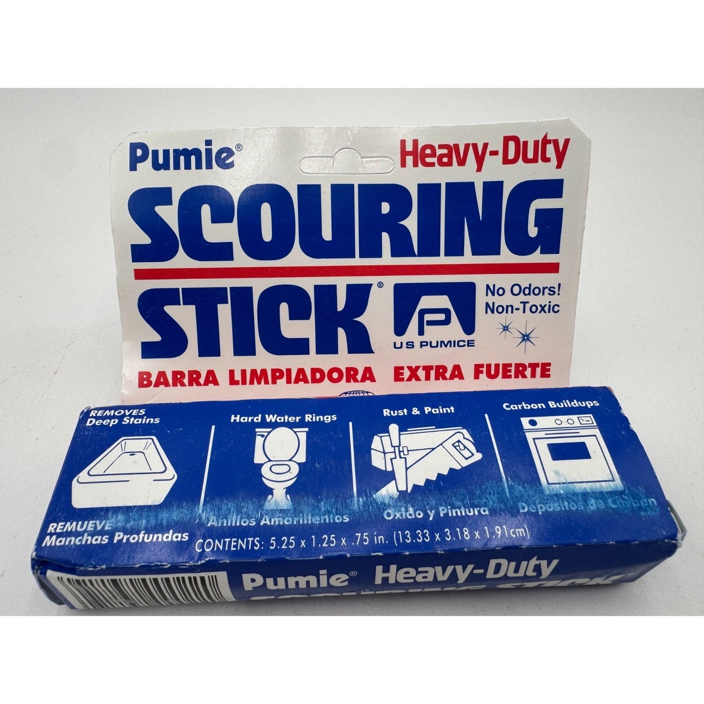 Pumie Pumice Scouring Stick for Cleaning Toilet Bowl Rings & Hard Water Stains