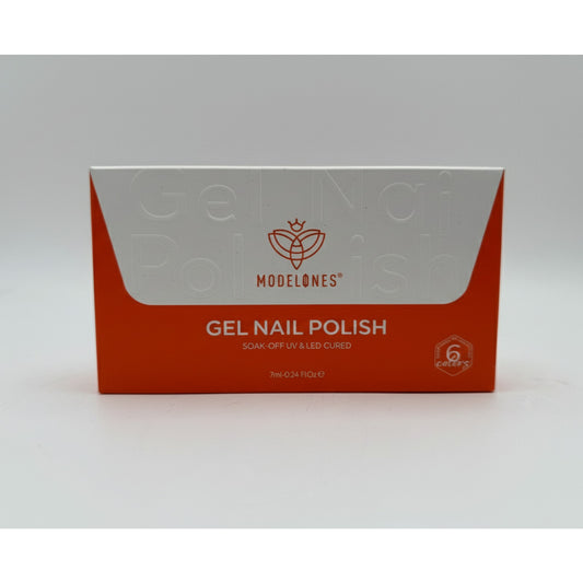 Modelones 6-Colors Summer Pastel Gel Nail Polish Set for Womens 7ml (0.24 Fl Oz)