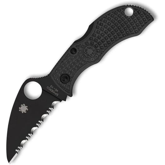 Spyderco Manbug Folding Knife Black G10 Handle 1.9" Stainless Wharncliffe Blade