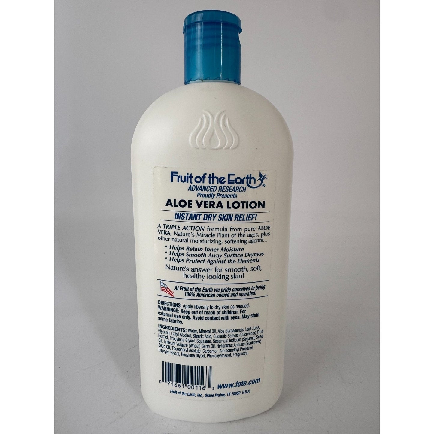Fruit of the Earth Skin Care Lotion Aloe Vera with Naturals 16 fl oz (473 ml)