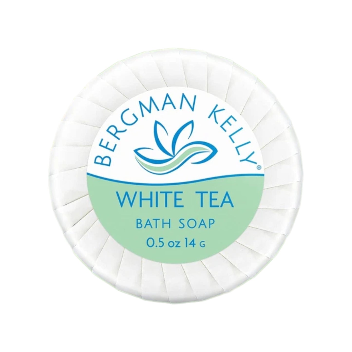 Bergman Kelly Travel Size Small Round Soap Bar White Tea Scent - 0.5 oz / 14g