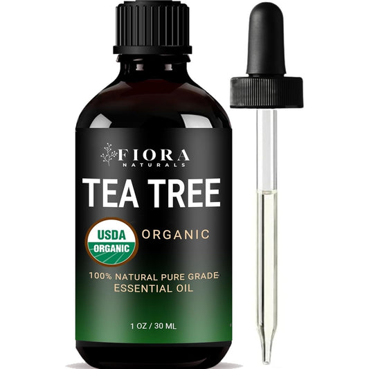 Fiora Naturals 100% Pure Organic Tea Tree Essential Oil for Skin & Hair 1 Fl Oz