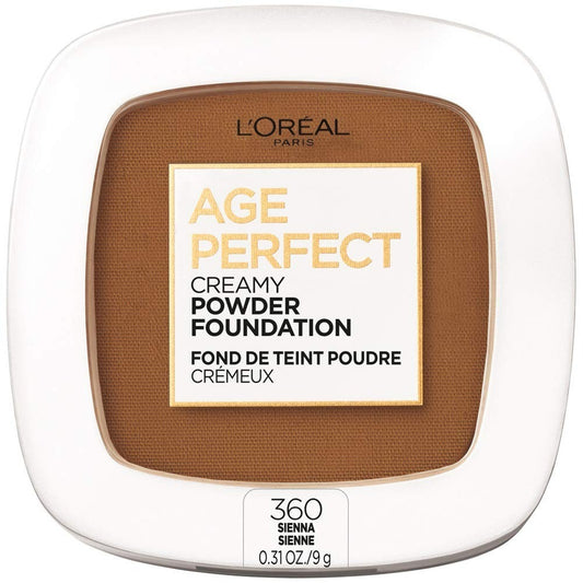 L’Oréal Paris Age Perfect Creamy Powder Foundation 360 Sienna Unscented 0.31 Oz