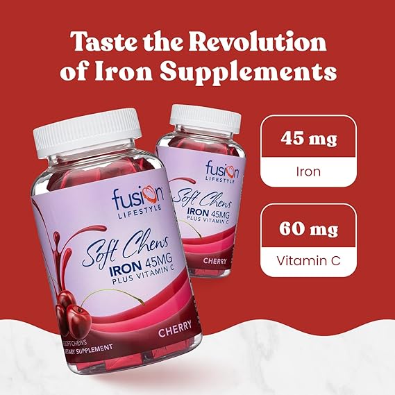 Fusion Soft Chews Iron 45 mg Plus Vitamin C 60 Chews