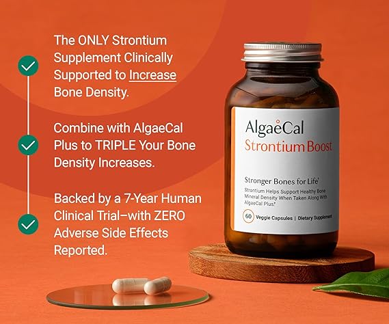 AlgaeCal Strontium Boost 60 Veggie Capsules