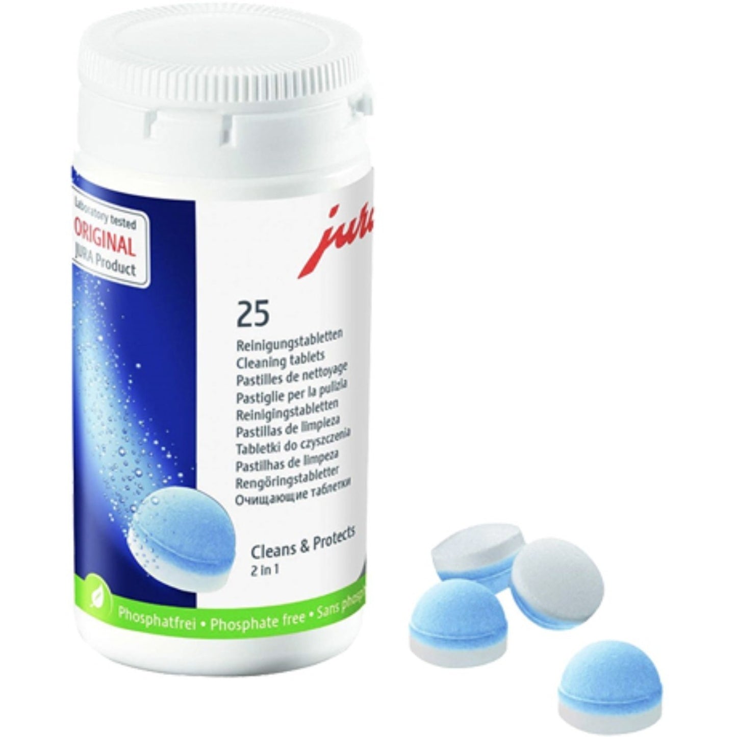 Jura 2-Phase Cleaning Tablets for Fully Automatic Coffee Machines (25-Pack)