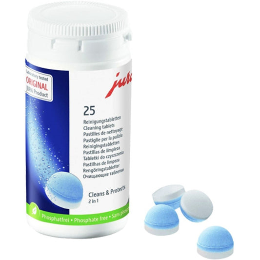 Jura 2-Phase Cleaning Tablets for Fully Automatic Coffee Machines (25-Pack)