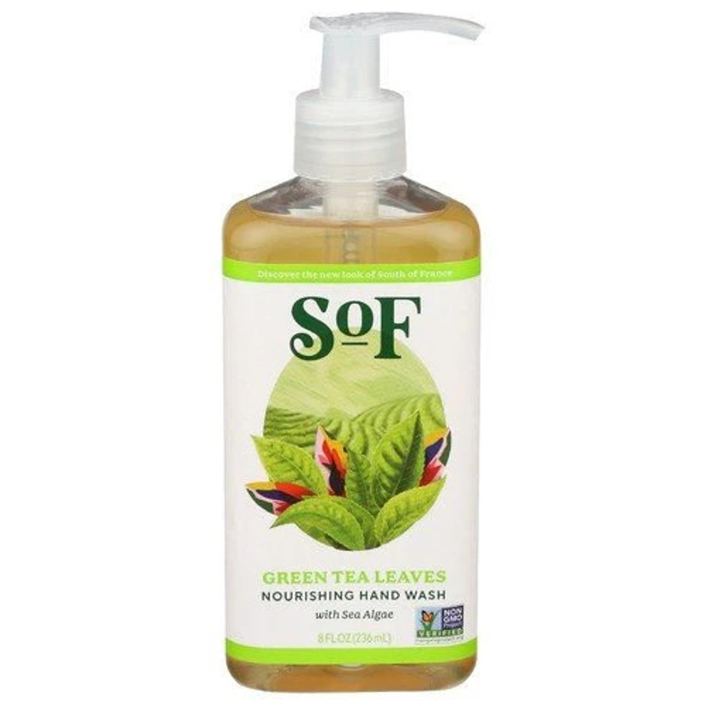 South of France Green Tea Leaves Nourishing Hand Wash with Sea Algae - 8 Fl Oz