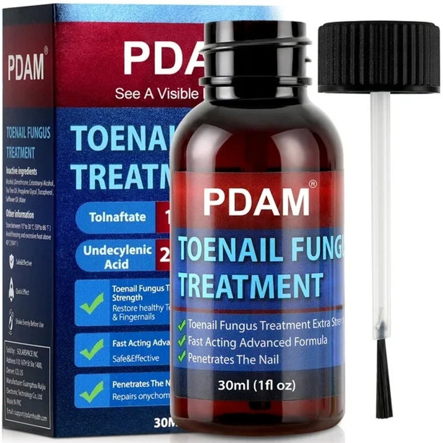 PDAM Toenail Fungus Treatment Extra Strength Restores Nail Health 1 fl oz / 30ml