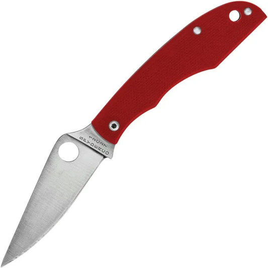 Spyderco Grasshopper Folding Knife Red G-10 Handle 2.3" Sandvik Steel Blade