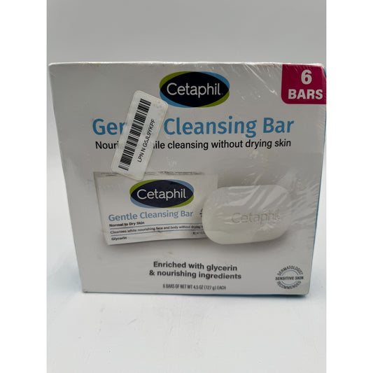 Cetaphil Gentle Cleansing Soap Bars Enriched with Glycerin & Nourishing 6 Pack