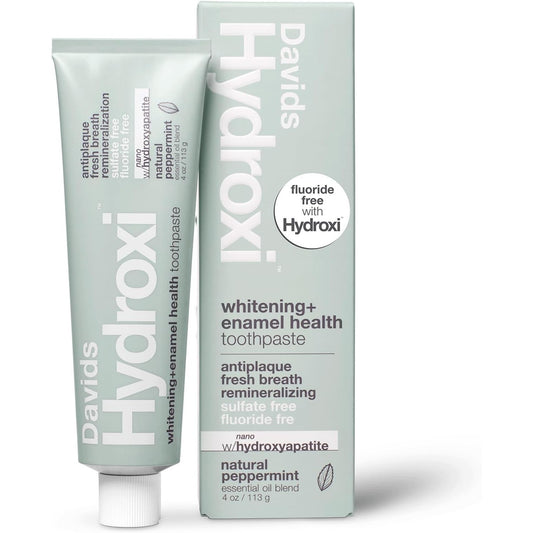 Davids Hydroxi Whitening Plus Enamel Health Toothpaste Natural Peppermint 4 Oz