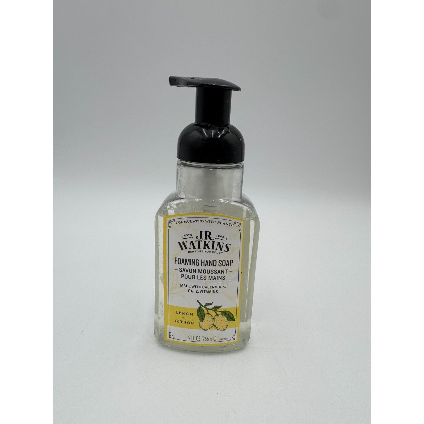 J.R. Watkins Foaming Hand Soap Lemon Scented Cruelty & Alcohol Free (9 Fl Oz)-