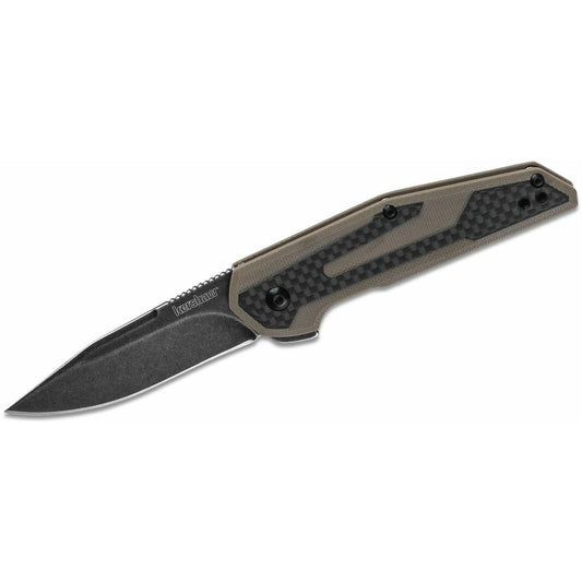 Kershaw Fraxion Folding Knife Tan G10 Handle 2.75" Stainless Steel Plain Blade