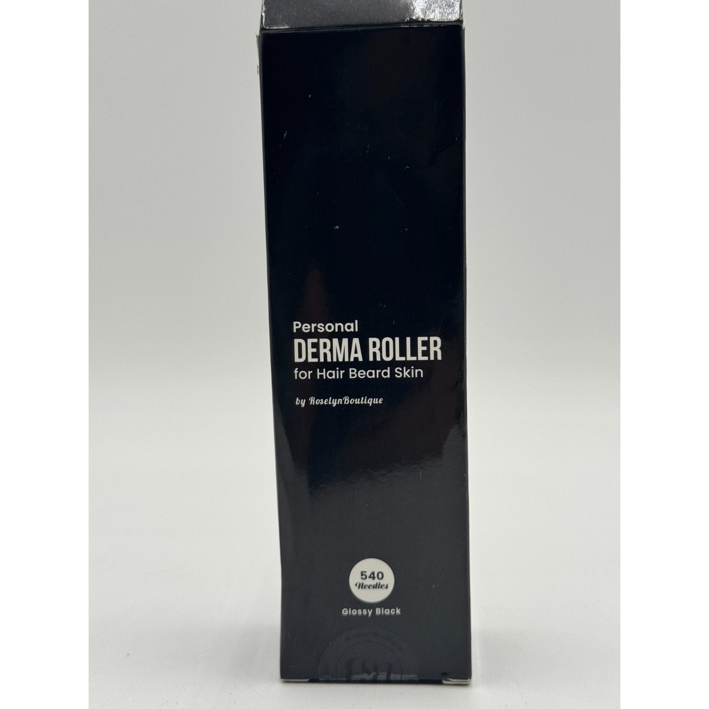 RoselynBoutique Personal Derma Roller 540 Needles Glossy Black Hair Beard Skin
