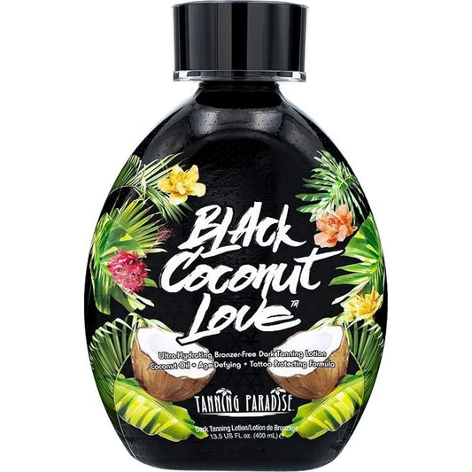 Tanning Paradise Black Coconut Love Dark Tanning Lotion Ultra Hydrating 13.5 Oz