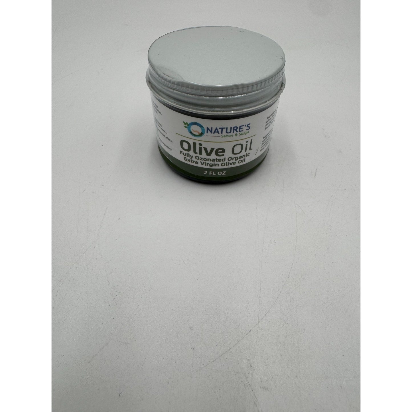 Nature's Salves & Soaps Fully Ozonated Organic Extra Virgin Olive Oil 2 Fl Oz