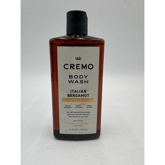 Cremo Italian Bergamot Moisturizing Body Wash Bright & Fresh Normal Skin 16 Oz