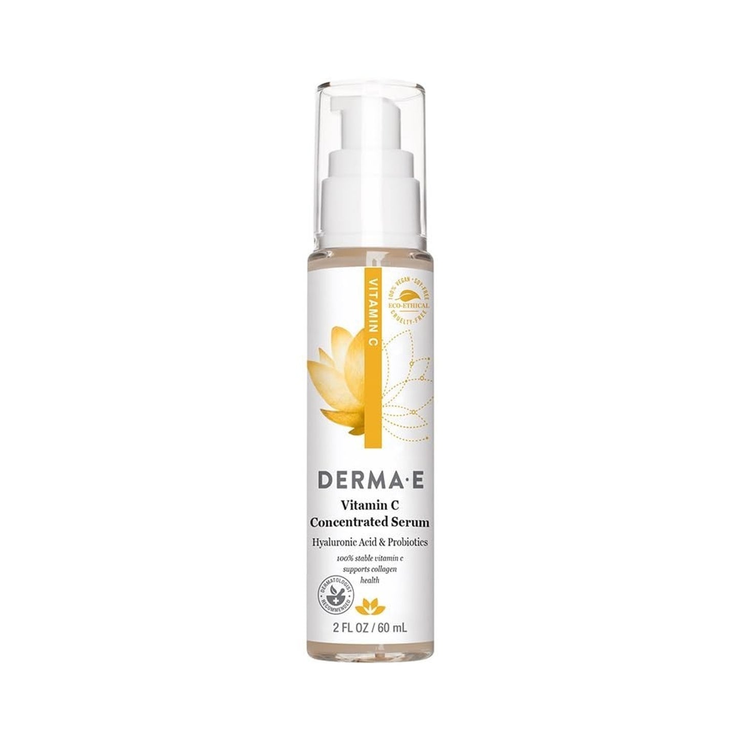 Derma E Vitamin C Concentrated Serum Hyaluronic Acid Hydrating Radiant Skin 2 Oz