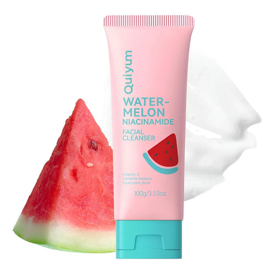 Quiyum Watermelon Niacinamide Foaming Facial Cleanser Nourishing Hydration 100g