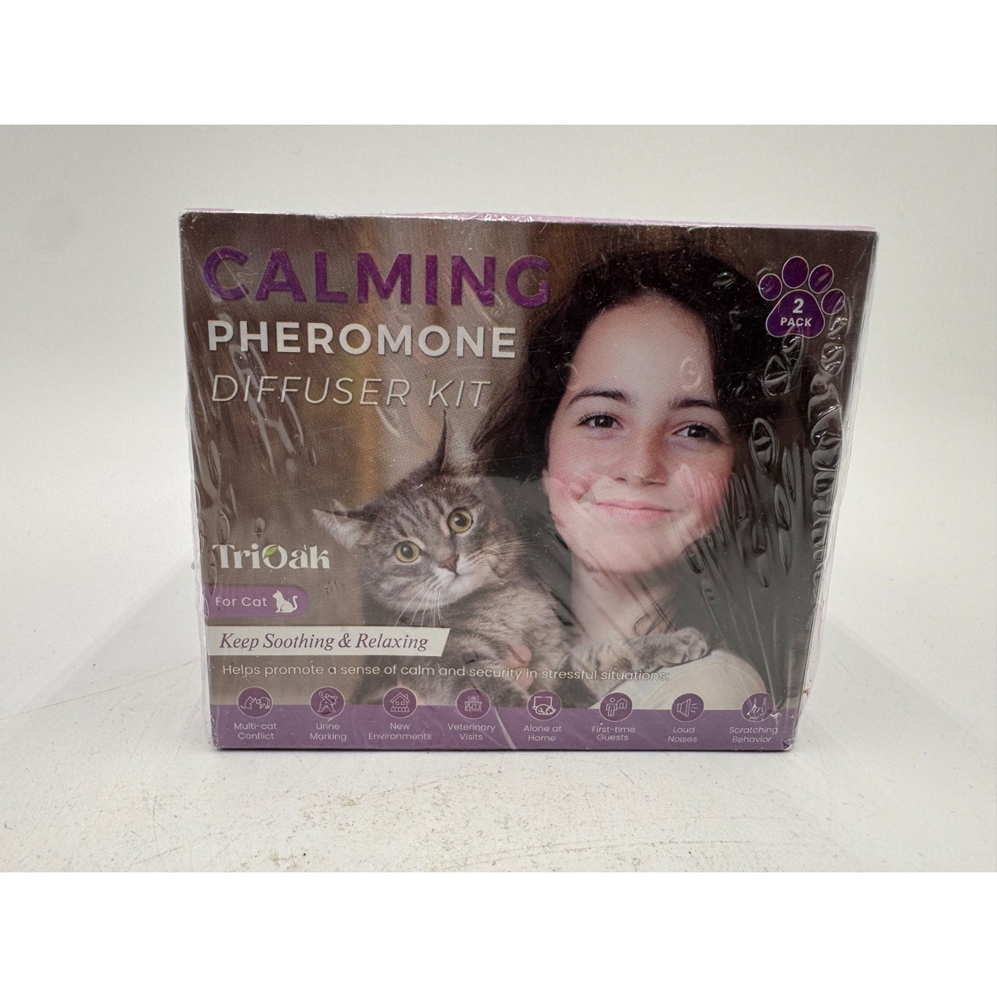 Trioak Calming Pheromone Diffuser Kit Keep Soothing and Relaxing For Cat 2-Pack