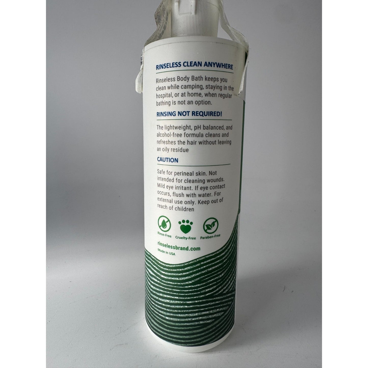 Rinseless Refreshing Rinse Free Body Wash Bath Soothing Aloe For Elderly (16 oz)