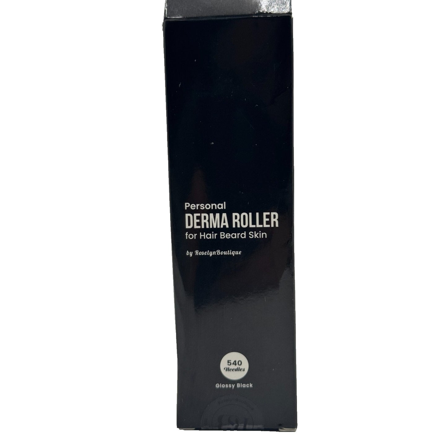 RoselynBoutique Personal Derma Roller 540 Needles Glossy Black Hair Beard Skin