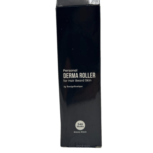 RoselynBoutique Personal Derma Roller 540 Needles Glossy Black Hair Beard Skin