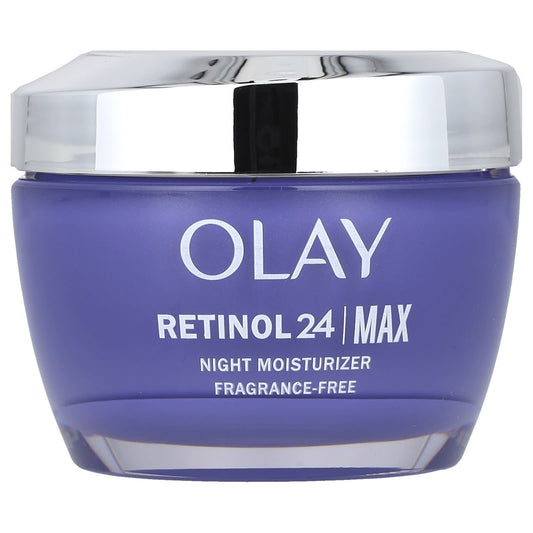 Olay Retinol 24 Max Night Moisturizer Cream Anti-Aging Fragrance Free (1.7 oz)