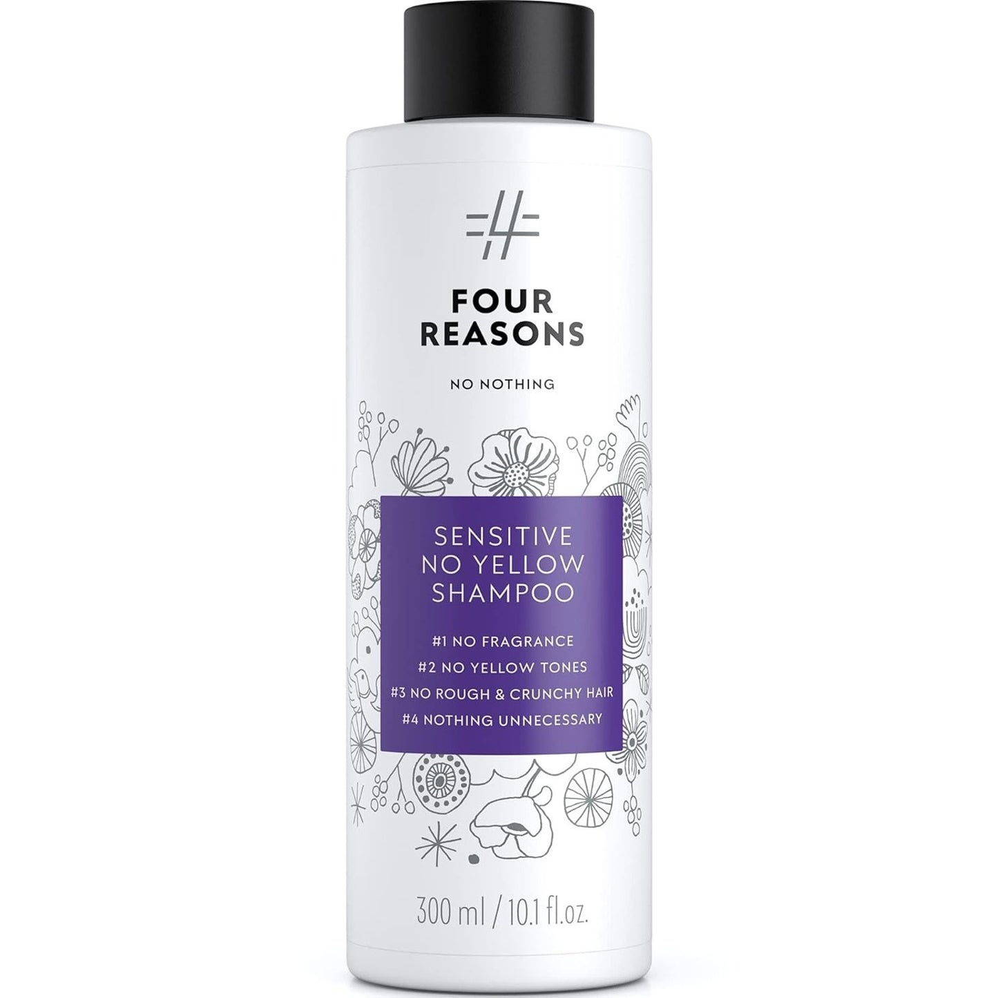 No Nothing Four Reasons Sensitive No Yellow Shampoo 10.1 oz - Fragrance-Free