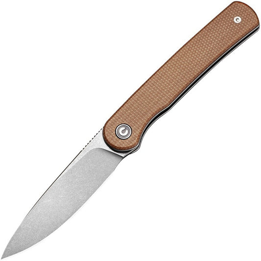 Civivi Stylum Slipjoint Folding Knife Micarta Handle 3" Stainless Steel Blade