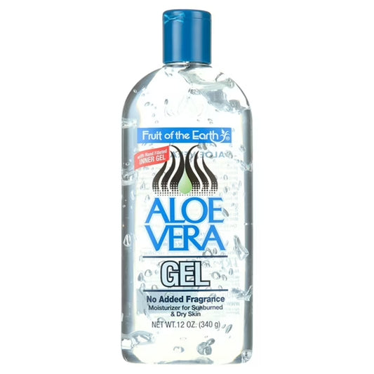 Fruit of the Earth Aloe Vera Moisturizer Gel for Sunburn & Dry Skin - 12 Oz