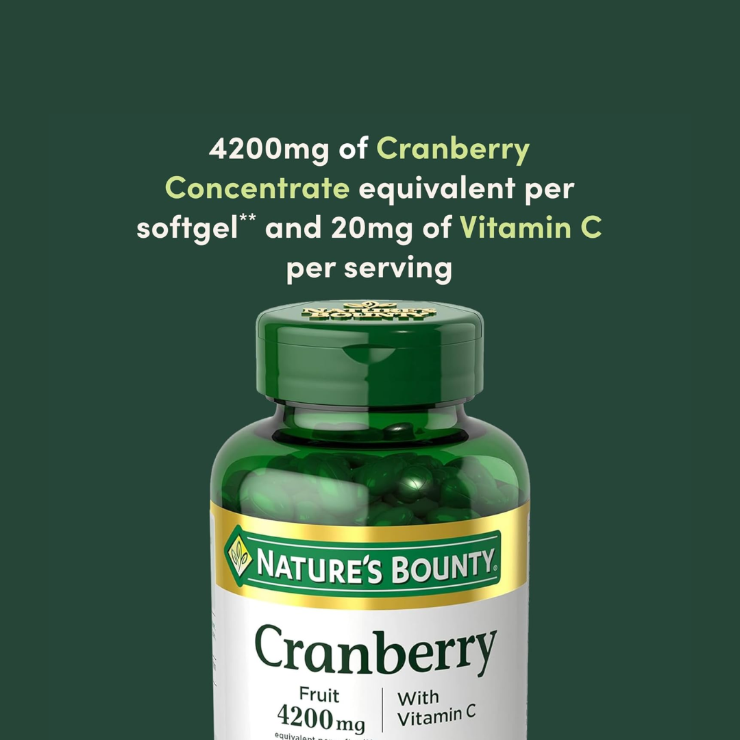 Cranberry Fruit 4200mg with Vitamin C – 250 Softgels