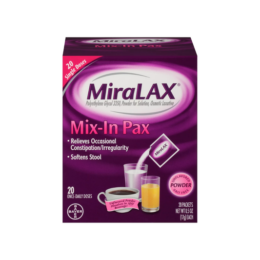MiraLAX Mix-In Pax – 20 Once-Daily Doses