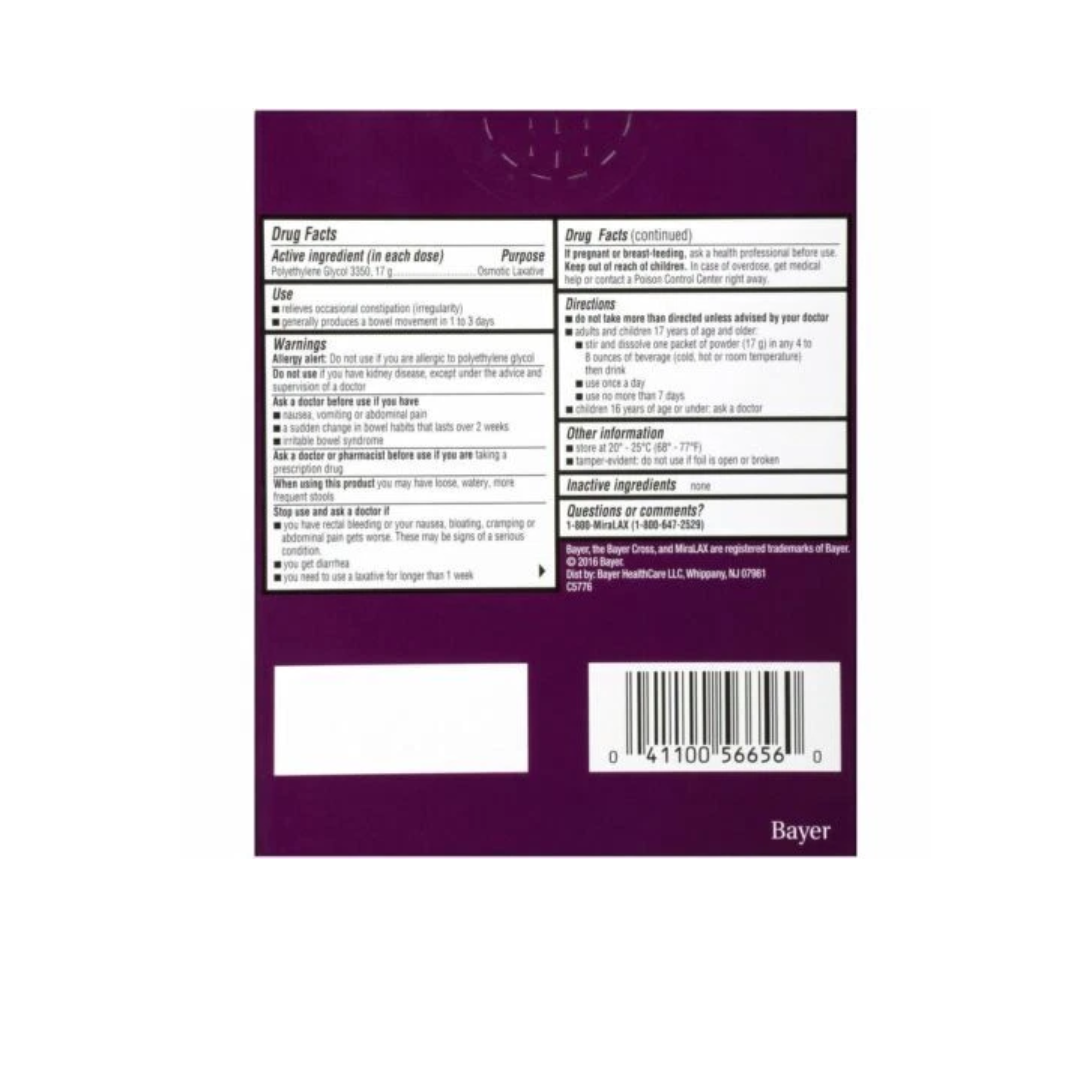 MiraLAX Mix-In Pax – 20 Once-Daily Doses