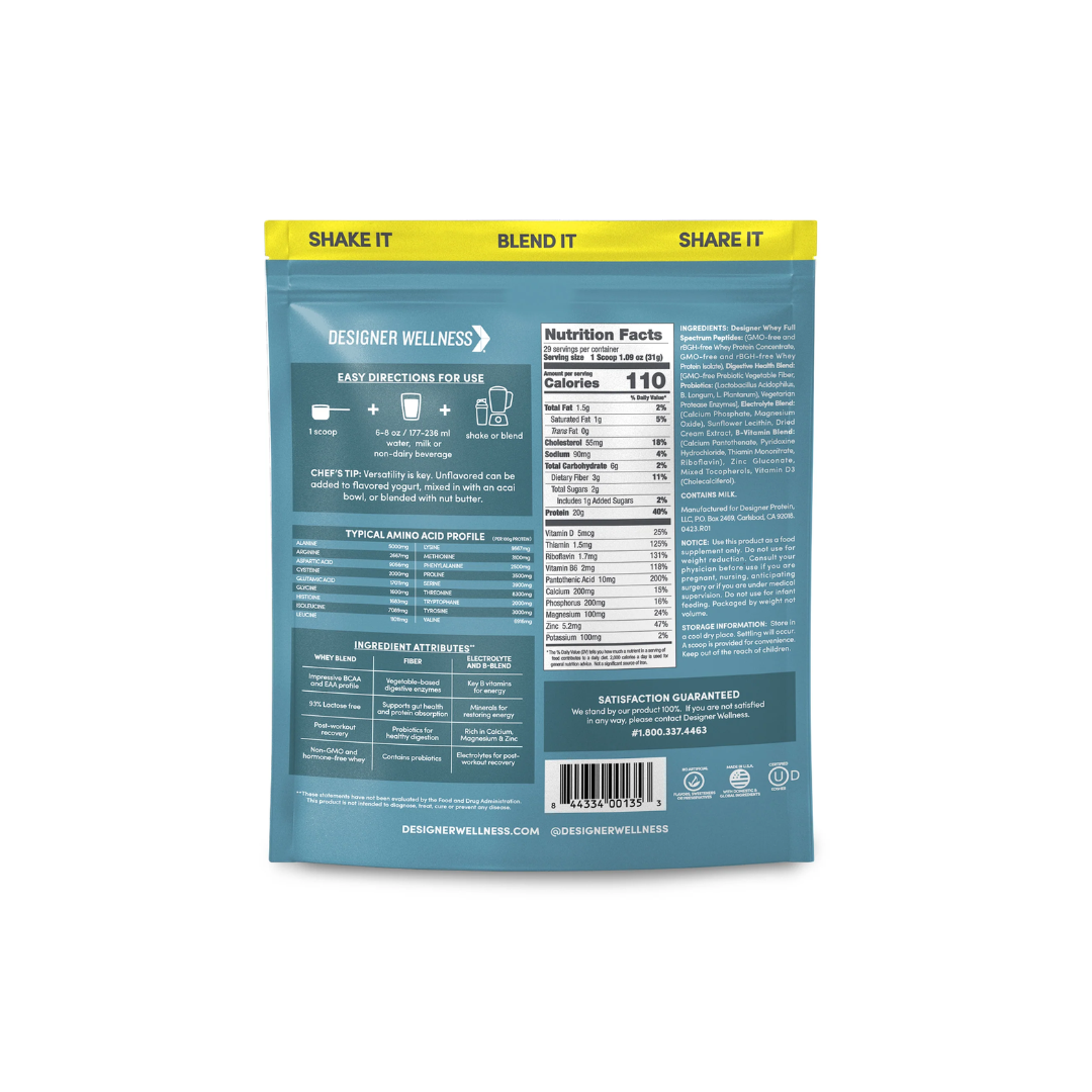 Designer Wellness Designer Whey – Purely Unflavored