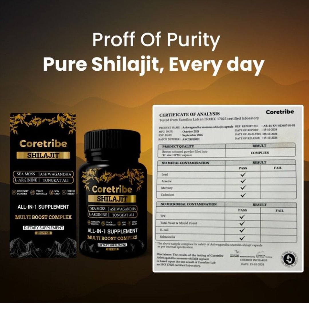 Coretribe Shilajit Multiboost Complex – 120 Capsules