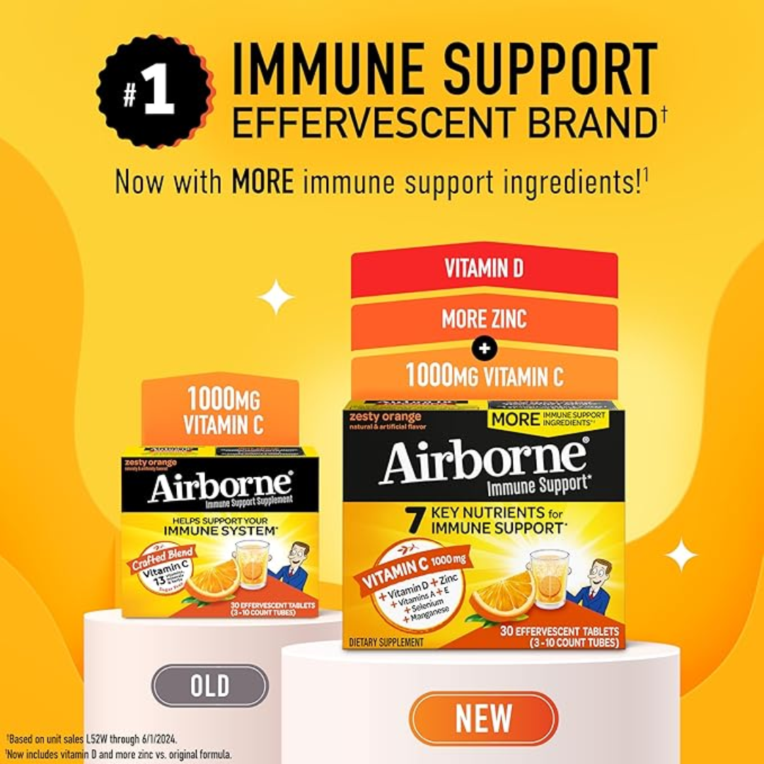 Airborne Immune Support – 30 Tablets | 7 Key Nutrients