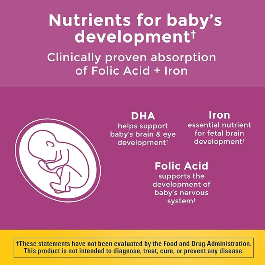 Nature Made Prenatal with Folic Acid + DHA – 90 Softgels