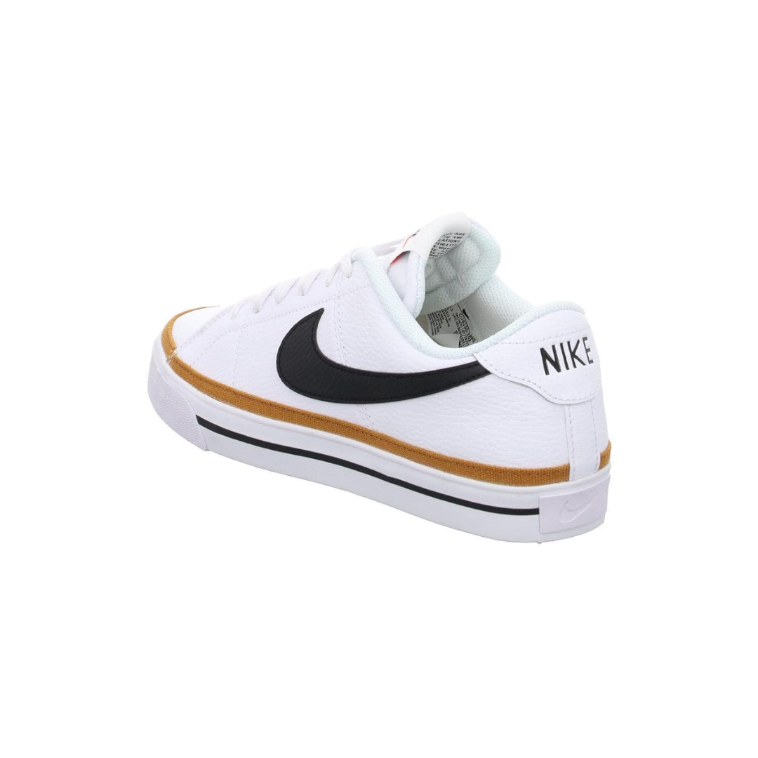 Women’s Nike Court Legacy NN – Size 9 | Color: White/Anthracite-Gum Yellow