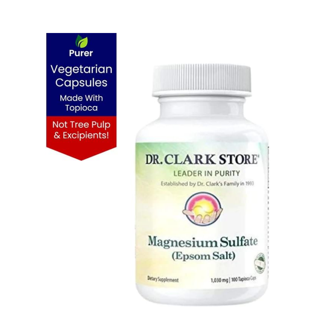 Dr. Clark Store Magnesium Sulfate Epsom Salt Capsules 100 Capsules