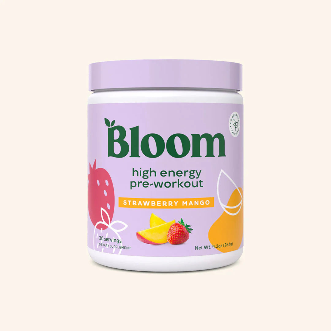 Bloom High Energy Pre-Workout Strawberry Mango (8.4oz)